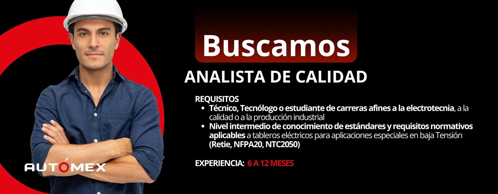 Vacante de analista de calidad